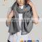 Women Knitted Winter Grey Cashmere Scarfs And Shawl