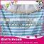 Custom summer dresses for little girls blue striped bowknot sleeveless dress design kids