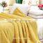 China wholesale 100% polyester yellow flannel blanket thermal Baby blanket