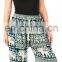 Elephant Paisley - Aladdin Drawstring Trousers  Hippie Festival Boho Trouser Pants