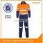 China Manufacturer EN11612 Orange Flame Retardant Work Mens Coveralls With Reflector