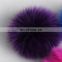 Stock genuine fox fur pom pom round fur ball accessory for decoration