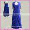 RP0044 Real Sample Dress Half Sleeve Jacket Ruched Top Beaded Floor Length Long Blue Evening Dresses Chiffon Evening Gowns
