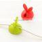 wholesale silicone candy color rabbit ears cable winder