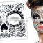 Mexican Day Of The Dead temporary face mask tattoo for halloween costume