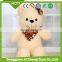 custom plush toy elegant teddy bear with silk scarf for advertising