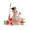 clothes decoration crystal rhinestone christmas snowman brooch