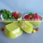 Plastic stackable oval fruit bowl set