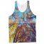 Custom womens fitness dri fit sublimated printed workout tank tops