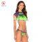 Wholesale 2017 sublimated print mma rash guard, rash gurad surf , oem women swimwear