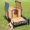 Wooden Dog House with Patio