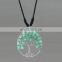 Jade tree of life branch wiring pendant necklace handmade Greatcraft Designs