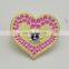 Custom Metal Lion Club Heart Shape Pin Badges