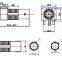 3G SDI HD BNC connector Right Angled Jack For PCB BNC Connector for CATV