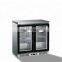 Double hinged glass doors display showcase, Commercial 210L beverage bar cooler