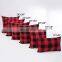 18 x 18 Inches Farmhouse decor Xmas Holiday Buffalo Plaid Throw Pillow Covers