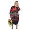 European and American fashion loose print thickened Long Sleeve Dress women clothing casual dress women