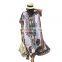 Kaftan Beach Dresses Women Long Maxi Bohemian Beach Tunics Vintage Flower Printed Casual Plus Size Vestidos Summer Robe Femme
