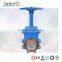 chemical industry high quality manual operated wafer lug pn16 cast iron knife gate valve