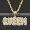 Popular Hiphop Custom Name Necklace Jewelry Temperament English Letter Chain Necklace Silver Plated Jewelry Women