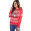 2021 Autumn and Winter New Christmas Printed Fashion Long Sleeve Sweater Large Size Women's Casual Top Fleece Jacket