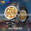 SKMEI 9230 Skeleton Custom Automatic Mechanical Men Luxury Watches with Stainless Steel Strap
