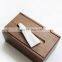 Walnut rectangle tissue dispenser container gift box for restroom