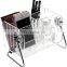 Clear Desktop Acrylic TV Remote Control Mobile Phone Storage Holder Organizer