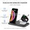 New Product Ideas 2021 15W Fast Qi Charging 4 In 1 Wireless Charger Stand For Mobile Phones Smart Watch All In One