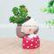 Manufacturer Creative Cartoon Meaty Resin Pot Garland Home Gardening Desktop Girl Flower Pots For Plant Flowers