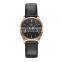 SHENGKE Black Leather Rose Gold Case Watch Wrist K9003 Couple Watches Unisex Couple Watches Women and Men Dropshipping