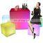 led light cube /Light up plastic chairs 16 RGB color change led cube lighting garden led led cube curve chair