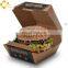 Disposable Kraft Paper Food grade burger box grease proof burger take out container food paper boxes packaging burger box