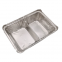 800ml 2 Compartment Take Out Grid Food Foil Tray