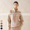 Custom Warm Pullover Windproof Waterproof Shoulder Drop Long Sleeve Loose Sweatshirts Women Stand Collar Drawstring Sweatshirt