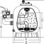 Factory Supply Fiberglass 1.5'' Plastic Sand Filter with Multiport Valve Top/Side Mounted for Small Swimming Pools
