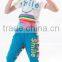 2015 Children Sports Wear Plain T-Shirt and Sport Pants / Wholesale Clothing Made in China Jiangxi
