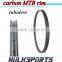 29er 42mm Width Carbon rims MTB rims Tubuless carbon periphery Hookless carbon mtb rim used for mountain bike