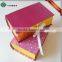 wholesale cardboard custom book shaped gift box with ribbon closure