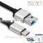 Guangzhou factory new design fast speed nylon braided usb 3.1 type c cable