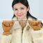 Autumn Winter ladies leather mittens