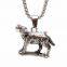 Never fade Man Wolf Totem stainless steel Pendant with stock