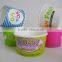 2016 New design Offset Printing Ice Cream Paper Cup with Lid and Spoon