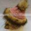 russian winter hat acrylic hat with fur ball
