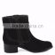 OLZAB 02 Newest suede leather ankle boots low chunky heel model for day travel