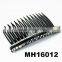 cheap plain color plastic curve decorative hair comb