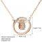 intimate jewelry wedding gold crystal necklace ring to heart designs