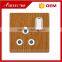 universal BS standard wooden socket Wall socket usb wall socket with safe switch