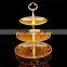 3 Tier Heart Shape Fancy Wedding Glass Snacks food Serving Trays Cake Stand in Dishes & Plates