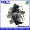 Six in two rows with black housing BNC jack connector